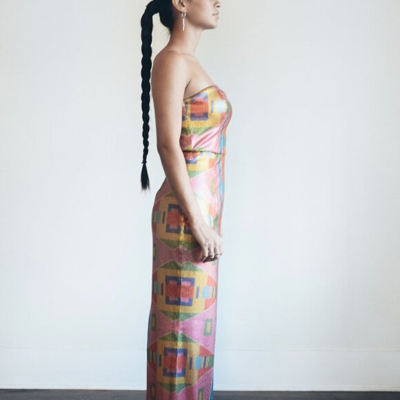 (New w/ Tags) B. Yellowtail Apsáalookbia Sequin Column Dress - Picture 3 of 9